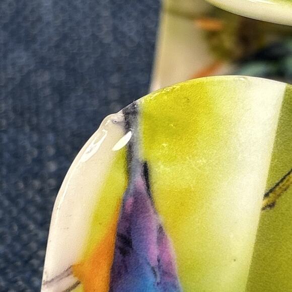 Hummingbird Cuff Bracelet Multi colored Bird Bangle Acrylic Fashion Statement - Picture 7 of 8